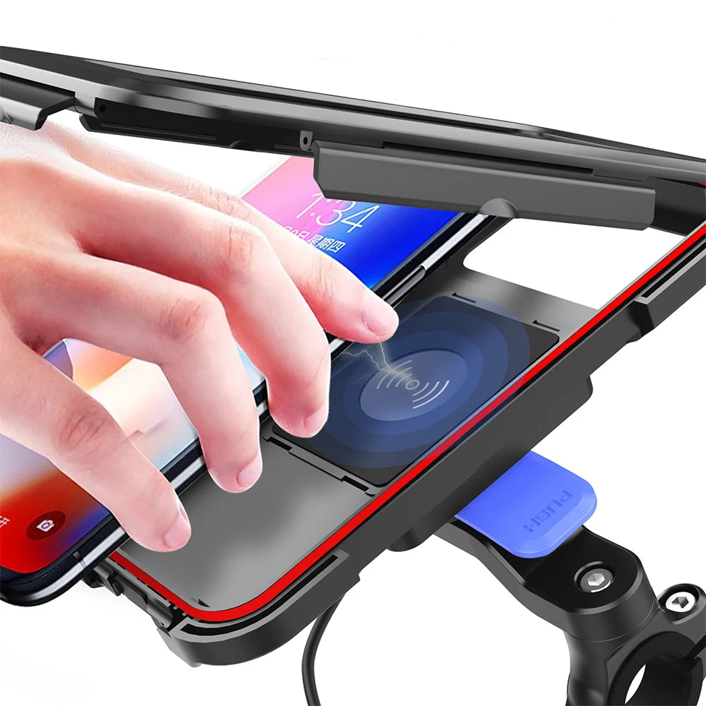 Screen Magnifier Wireless Charger Magnetic Bike Mobile Holder Waterproof Cellphone Holder for Electric Bike Motorcycle Scooter