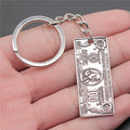 WYSIWYG 42x18mm Metal Zinc Alloy Antique Silver Plated Money Us Dollar Key Chain Souvenirs Gift P1-ABD-C12366