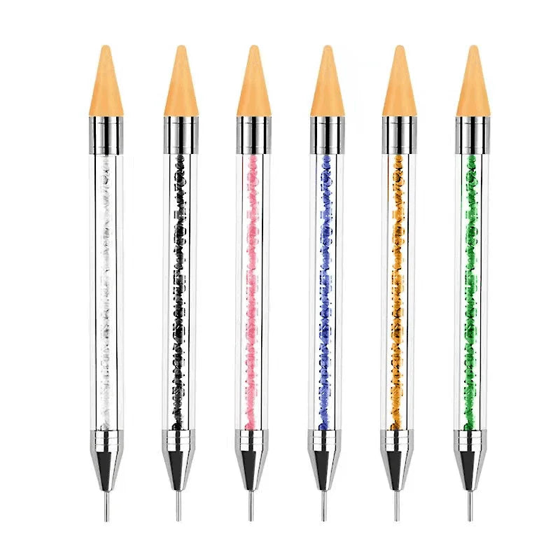 Teeth Gems Picker Gem Stone Pen Kit with 14cm Length 6 Colors Acrylic Material Home & Salon Use