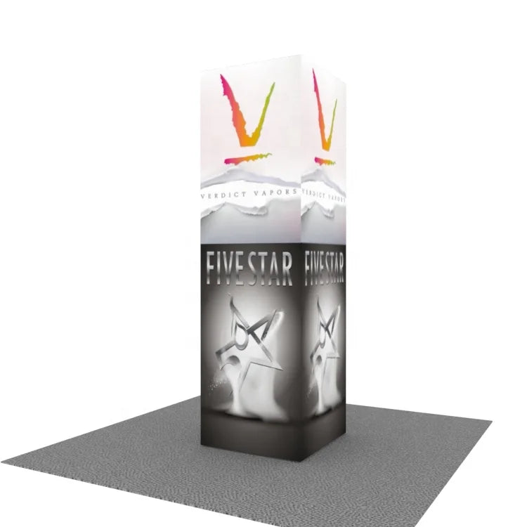Lightweight 10ft Aluminum Portable Display Tower Collapsible Trade Show Equipment for Advertising Expo Event Reusable Easy