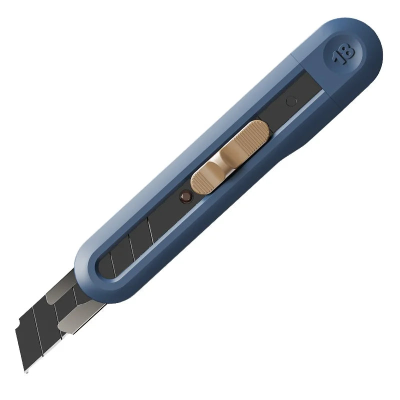 Deli NS062 Blue Portable Office Art Knife Unpacking Express Knife Household Paper Cutter Tool Knife 144pcs Per Carton Set