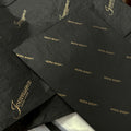 17gsm Biodegradable Black Paper Gold Foil Print Personalized Soft Tissue Wrapping for Clothes Earrings Necklaces Luxury Gifts