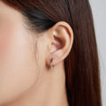 Factory 925 Sterling Silver Earrings Simple Star Hoop Earrings for Women Fashion Wedding Silver Jewelry SCE1136