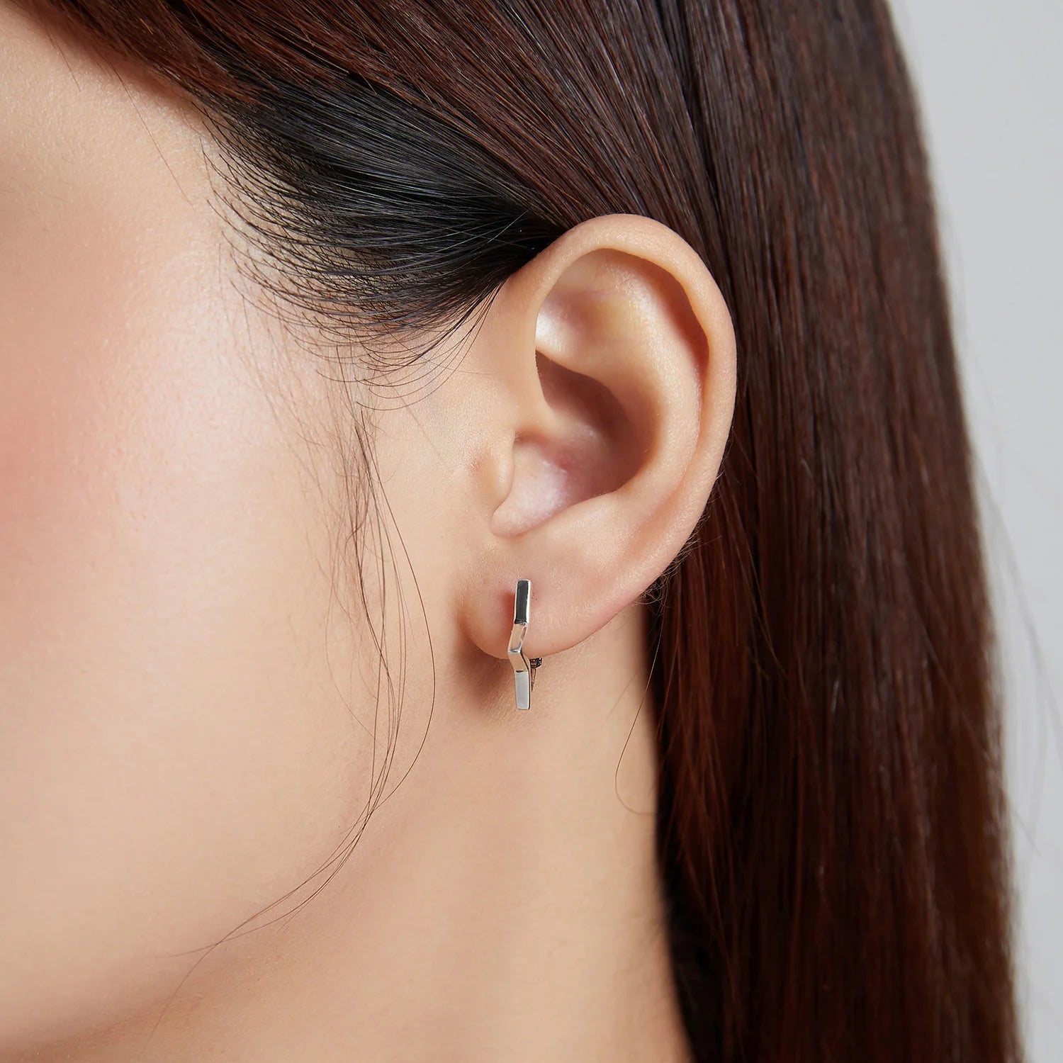 Factory 925 Sterling Silver Earrings Simple Star Hoop Earrings for Women Fashion Wedding Silver Jewelry SCE1136