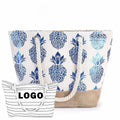 Custom logo New Fashion Canvas Glitter Pineapple Tote Bag for Summer Shoulder Beach Bag
