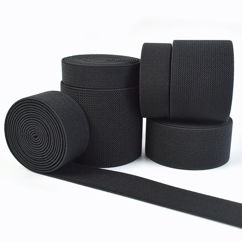 For Deepeel AP618 Double-Sided Double Twill Elastic Bands 20/25/30/38/50/70mm Garment Accessories Black Webbing