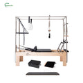 Gericon G-PR022 Oak Wood Full Tower Pilates Reformer Yoga Exercise 3-Year Warranty-All-in-One Training Equipment Customizable