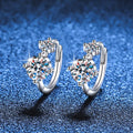 925 Sterling Silver Earrings Simple Moissanite Earrings D Color Moissanite Earrings