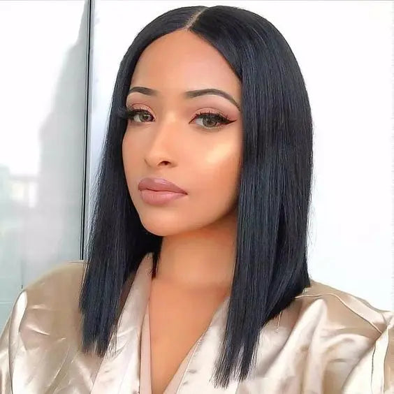 Factory Wholesale Double Drawn Wigs 200 Density Bob Lace Frontal Wigs Straight Human Hair Premium Human Hair Bob for Women