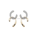 1000S 14K Real Gold Princess Cut Diamond Drop Earrings Women's Trendy Custom Wholesale Fashion Design