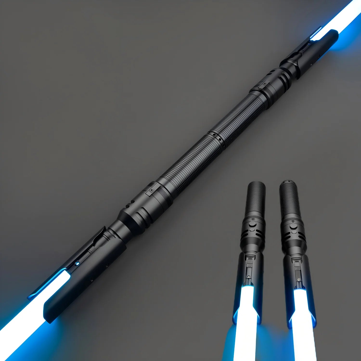 LGT Saber Studio RGB Double Blade 92cm Light Saber Toy Black Gray Mandalorian Fallen Order Light-Up Removable Hilt Rechargeable