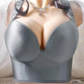 Wireless Full Coverage Body Shaping Bra Shapewear for Plus Size Women Sexy Winter Styles with Hook Closure and Printed Pattern