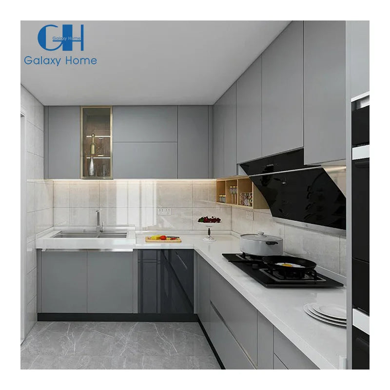 Modern Storage Smart Completes Sets Solid Wood custom kitchen Cabinets Accessories Ready to Assemble With Bathroom Kitchen