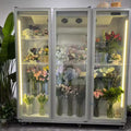 Hot Trends Single-temperature 1200L 2-10 Stainless Steel Air Cooling 3-Door Display Cooler Refrigerator for Fresh Flower Keeping