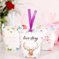 Hot Sale Wedding Sweet Candy Cardboard Paper Wedding Gift Box Packaging With Ribbon