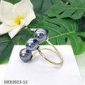 Hawaiian Jewelry Wholesale Cooper Material  Gold Jewelry Rings Adjustable Shell Pearl Ring Samoa Jewelry
