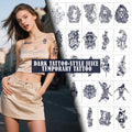 Semi-Permanent Waterproof Paper Tattoo Stickers Plant-Based Large Designs Herbal Fruit Juice Non-Toxic Body Art Face Sleeve