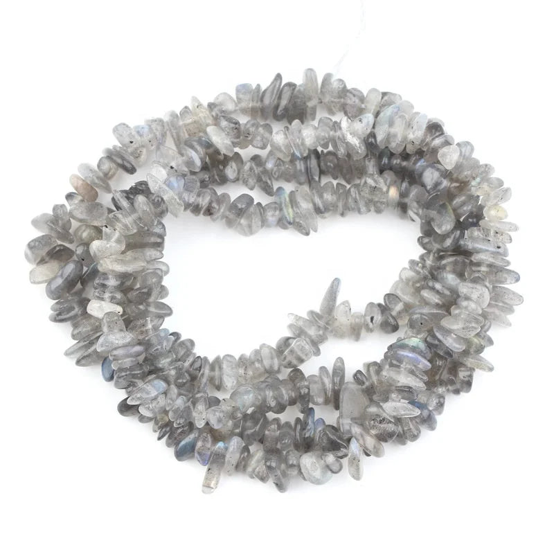 Wholesale Natural Labradorite Crushed Healing Reiki Crystal Tumbled Chips Loose Stone 33"