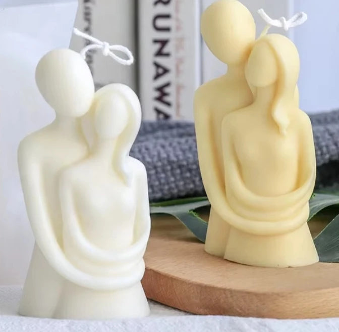 Handmade Modern Couple Portrait Soy Wax Art Candle Scented Human Body for Home Decoration Valentine's Day Christmas Birthdays