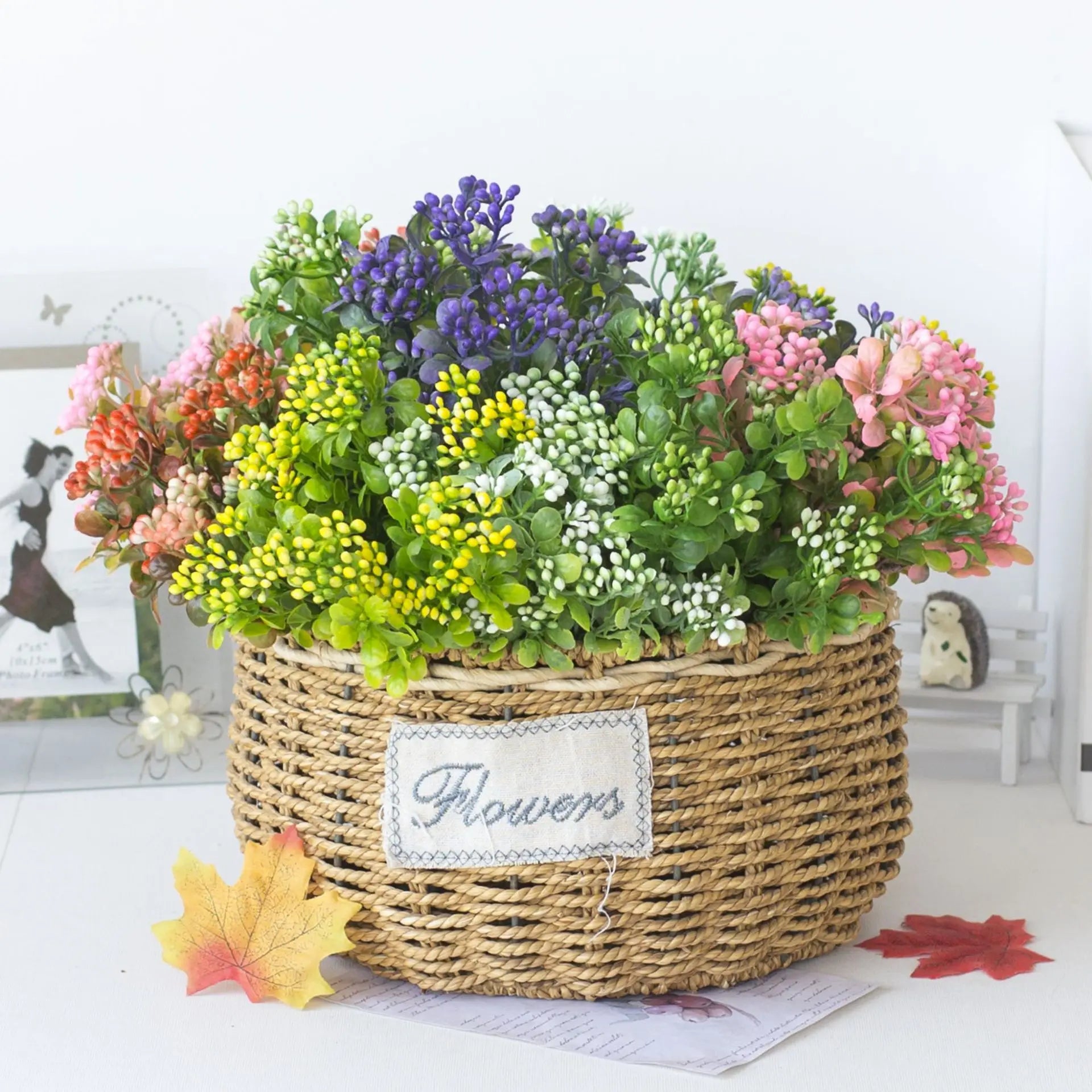 Factory New Design Mini 7 Fork Berries Forks Artificial Home Decoration Flowers