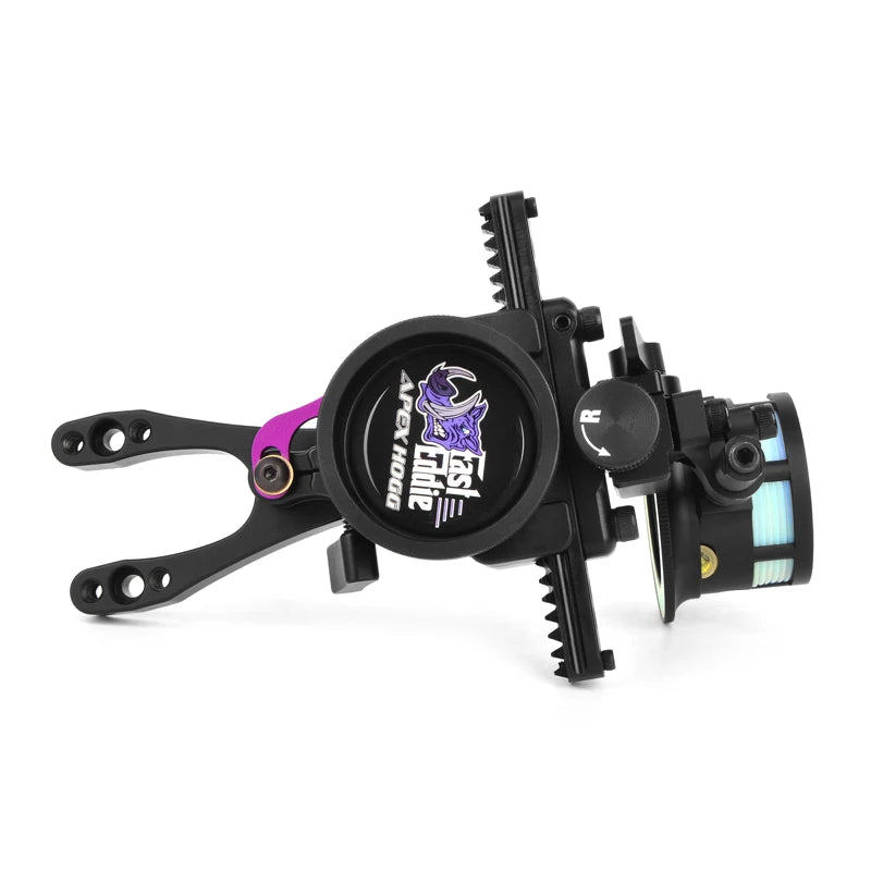 Bow and Arrow Accessories New Composite Pulley Bow Sight With Single Needle Double Sight Point Four-way Can Be Fine-tuned