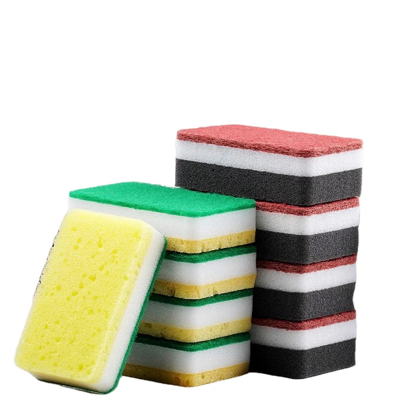 Factory Wholesale High Density Dish Wash Sponge Scrubber Scouring Pad Kitchen Cleaning Sponges
