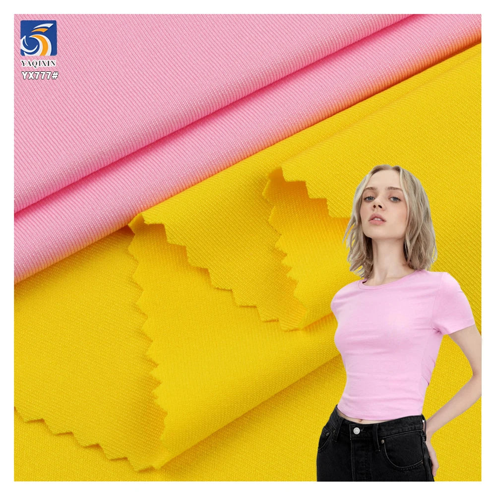 YX777 210gsm Super Soft Comfortable Women's Bottoming Shirt Yoga Wear Fabric 94 Polyester 6 Spandex Stretch Knitted Fabric MegaBDM