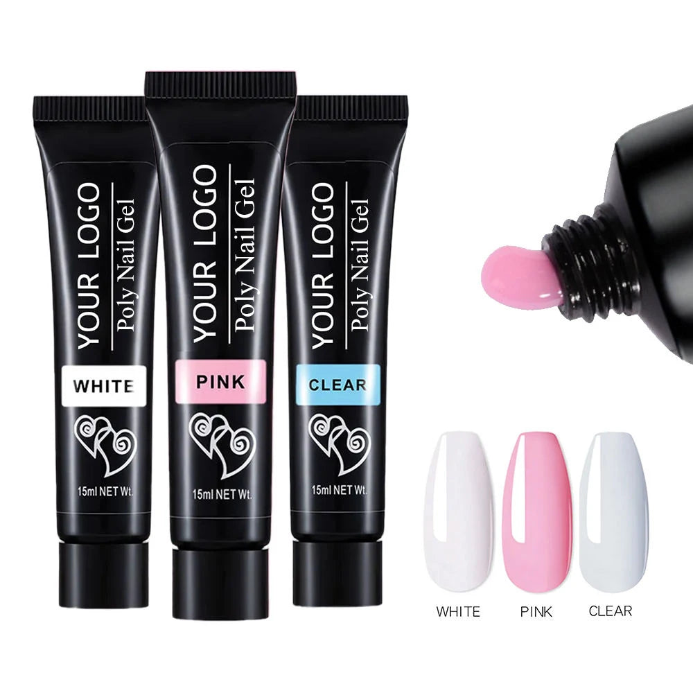 Wholesale Custom Pink Jelly Building Nail Extensions Gel De Construction Poly Nail Gel Hard Gel Nail Builder