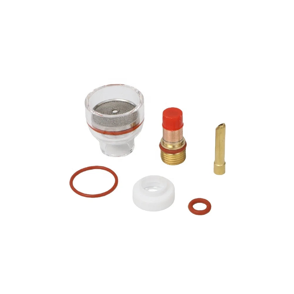 WP17 18 26 TIG Large Champagne Clear Nozzle Kit 2.4mm Gas Lens Wedge Collet Heatshield Welding Accessories TIG Cup Consumables