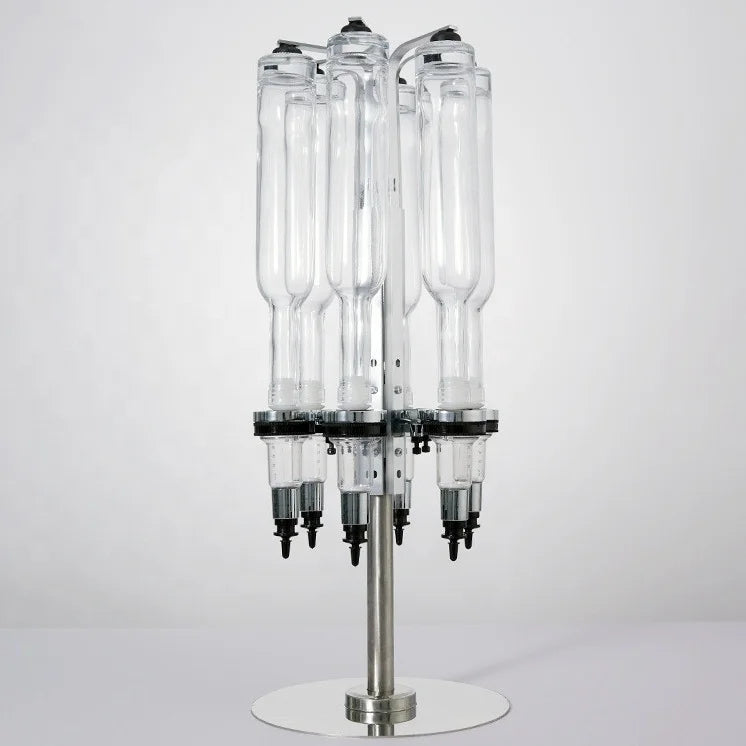 Rotatable Design 6 Heads Perfume Bar Whole Store Perfume Display Rack with 6 Pump Head Distributor 6 Bottles Perfume Dispenser