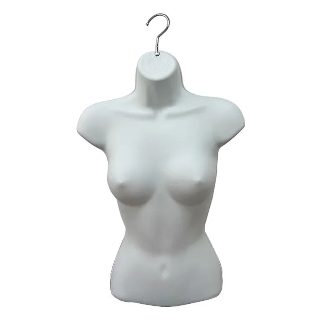 An Apparel Hanger for Female Mannequin Torso With a Hollowed-out Back and Hooks