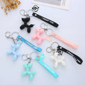Fashion Bag Charms Cute PVC Animal Balloon Dog Keychain for Women