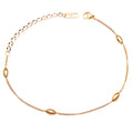 Trendy Minimalist  PVD Plating Stainless Steel  Link Chain Oval Beads Charms Bracelet Anklet
