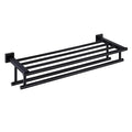 Bathroom Matte Black SUS 304 Stainless Steel Towel Shelf Wall Mount Lavatory Rack Heater Double for Home Hotel for Kitchen Use