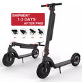 EU USA Aluminum Foldable Electric Scooter 25km/h X8 350W 10" 10Ah Hub Motor Scooter E Skateboard for Adults Pedal Kick Scooter