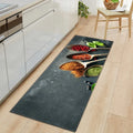 Washable Kitchen Rugs Set 2 Piece Non-Slip Kitchen Mats and Rugs Runner Set Waterproof Kitchen Floor Mat