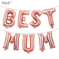 Mothers Day Balloons 16 Inch BEST MUM Foil Balloons Mothers Day Party Balloons for Happy Mothers Decor Party Supplies ST849