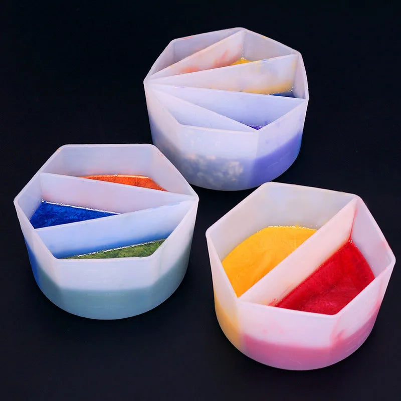 Early Riser DIY 2/3/4/5 Color Mixing Split Mixing Material Mug Pour Silicone Paint Pour Split Bundle Acrylic Paint Pouring Cup
