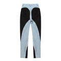 Women's Jeans Show Thin Women's 2023 Spring New Personality Color Contrast Stitching Light Street Style High Waist Skinny Jeans