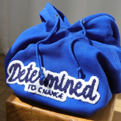 Men's Autumn Letter Pattern Eco-Friendly Cotton/Polyester Oversized Hoodie Front Embroidery Logo French Terry Chenille Pullover