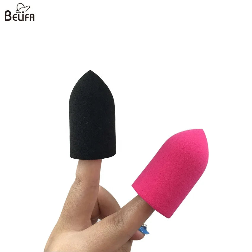 Belifa Finger Shape Facial Latex Free Makeup Sponge Dauber and Finger Powder Puff Makeup