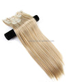 Premium 26 Colors 22inch Silky Straight Hairpiece Heat Resistant Synthetic Clip in Hair Extension with 16 Clips