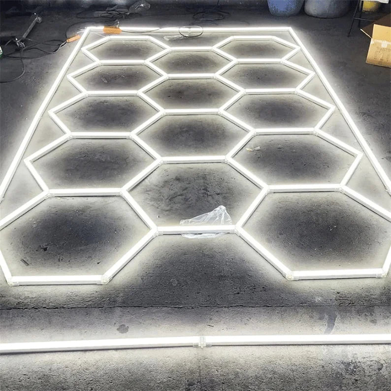 110v-240v Lighting With Tuv Ce Rohs for Garage Warehouse Led Hexagon Garage Light for Workshop Lighting