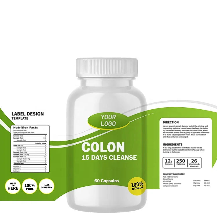 OEM Advanced 15 Day Gut Colon Detox Supplement Cleanse Pill Detox Capsules