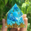 Energy Generator Orgone Pyramid Crystal Gemstone Quartz Chips Resin Organite Pyramids Healing Reiki Meditation Home Decoration
