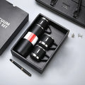 Custom logo Luxury Corporate Business Gift Box Set Drinkware Set Thermos Vacuum Flask Stainless Steel Water Bottle with 2 Cup