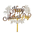 New Arrival Butterfly Cake Topper Flower Mother's Day Cake Decoration Acrylic Happy Mother's Day Cake Topper