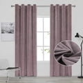Home Decor Dark Dusky Blush Pink Crushed Velvet Velour Drapes Blackout Curtains Bedroom for Window