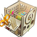 All in One Multi-functional Knitting & Crocheting Yarn Bowl Premium Wooden Organizer for Needlework Storage