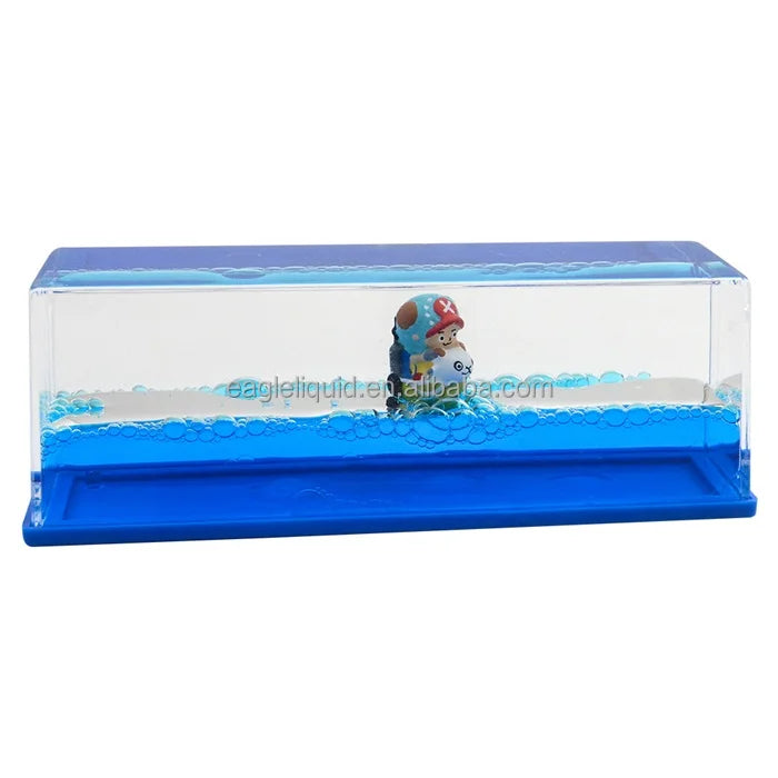 Factory Wholesale Desktop Ornaments Cruise Fluid Drift Bottle Desktop Cruise Fluid Paperweight Unzip Toy Fluid Drift Bottle